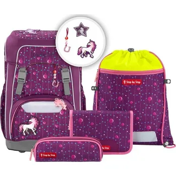 Školní batoh Školní batoh GIANT pro prvňáčky - 5dílný set, Step by Step Dreamy Unicorn Nuala, certifikát AGR