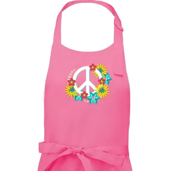 Kuchyňská zástěra Peace symbol abstraktní - Pánská zástěra na vaření - Univerzální velikost ( Růžová )