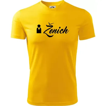 Pánské tričko Ženich ikonka - Pánské triko Fantasy sportovní (dresovina) - 3XL ( Žlutá )