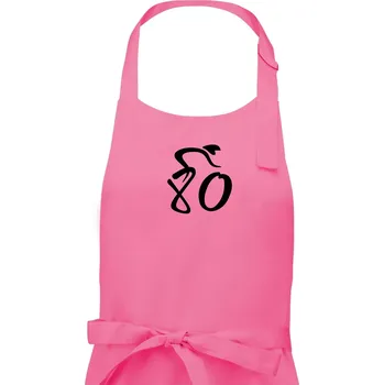 Kuchyňská zástěra Cyklista slaví osmdesátiny (80) - Pánská zástěra na vaření - Univerzální velikost ( Růžová )