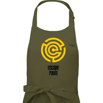 Kuchyňská zástěra Escape room labyrint - Pánská zástěra na vaření - Univerzální velikost ( Khaki )