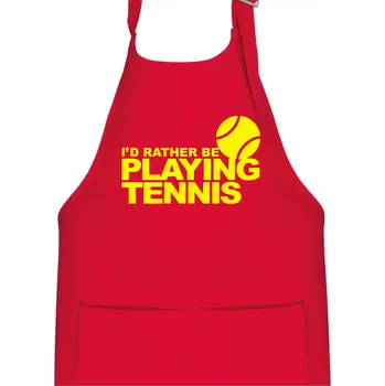 Kuchyňská zástěra Playing tennis - Dětská zástěra na vaření - Univerzální velikost ( Červená )