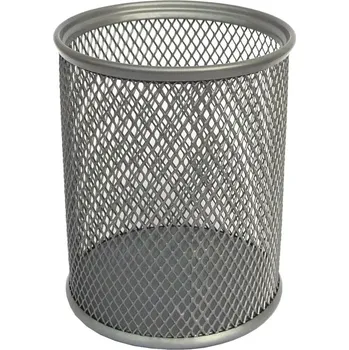 Drátěný stojánek na tužky kulatý - stříbrný