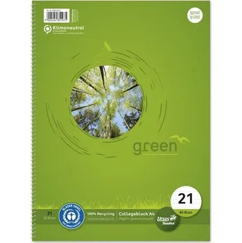Blok Ursus Green Blok COLLEGE URSUS, A4, BV spirálová, linkovaný