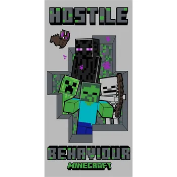 Dětská osuška MINECRAFT HOSTILE BEHAVIOUR 70x140 cm