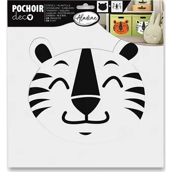 Plastová šablona Aladine - Tygr dvojitá, 28 x 28 cm
