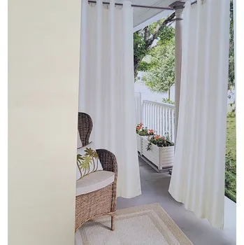 Závěs ZIBITEX Dekorační venkovní závěs GAIA BÉŽOVÝ kroužky 140 x 250 cm