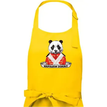 Kuchyňská zástěra Napoleon domácí panda - Dámská zástěra na vaření - Univerzální velikost ( Žlutá )