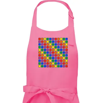 Kuchyňská zástěra LGBT duhový čtverec - Pánská zástěra na vaření - Univerzální velikost ( Růžová )
