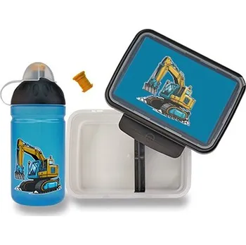 Svačinový box R&B SET Zdravá lahev 0,5l a Zdravá sváča - Bagr