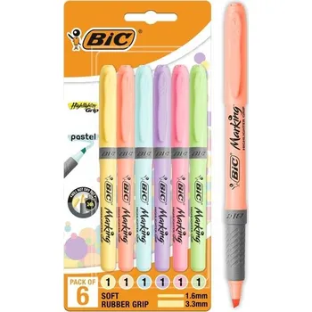 Zvýrazňovač Zvýrazňovač BIC Marking, sada 6 pastelových barev