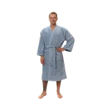 Pánský župan Kimono mikroplyš/bavlna, Mlžná modř M