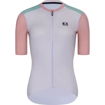 cyklistický dres RIVANELLE Cyklistický dres s krátkým rukávem - TECHNICAL - růžová/zelená 2XL