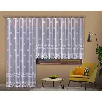 Záclona Forbyt Bela bílá 90 cm - drapérka (má výrobní oka na tyč) metráž