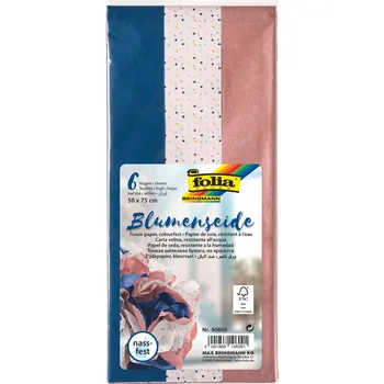 Folia hedvábný papír - modrý mix, 17 g/m2