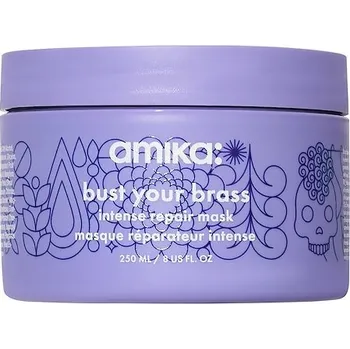 728492-BUST YOUR BRASS TONING REPAIR MASK250ML - Bust Your Brass Cool Blonde - Maska pro intenzivní regeneraci - AMIKA