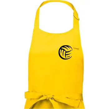 Kuchyňská zástěra Volejbal míč prso - Dámská zástěra na vaření - Univerzální velikost ( Žlutá )