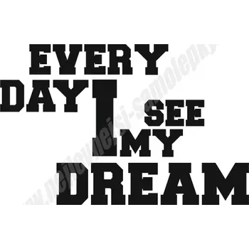 Samolepicí dekorace na vozidlo Samolepka Every Day I See my Dream