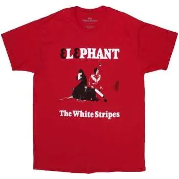 Pánské tričko Merch The White Stripes: The White Stripes Unisex T-shirt: Elephant (red) (xx-large) XXL
