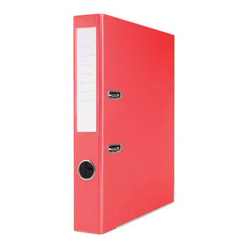 Pákový pořadač Basic A4 5 cm, PP, kovová lišta - červený