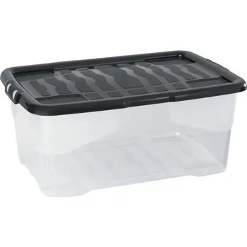 Úložný box Strata by Cep Plastová krabice CEP transp.s černým víkem, 42 l