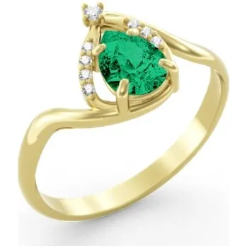 Prsten Couple, Honosný prsten Amariel, žluté zlato se zirkony, vel. 58, prům. 18.5 mm, 585-66-1-0332.0Z00.0.58.106