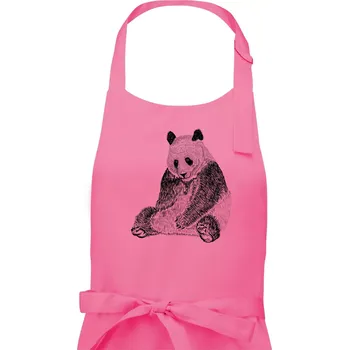 Kuchyňská zástěra Smutná panda - Pánská zástěra na vaření - Univerzální velikost ( Růžová )