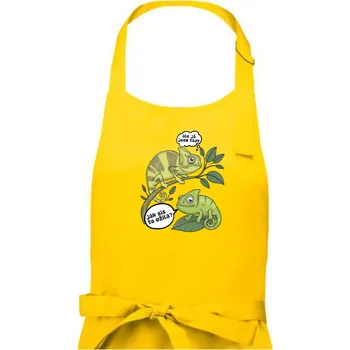 Kuchyňská zástěra Chameleoni jak sis to užila - Dámská zástěra na vaření - Univerzální velikost ( Žlutá )