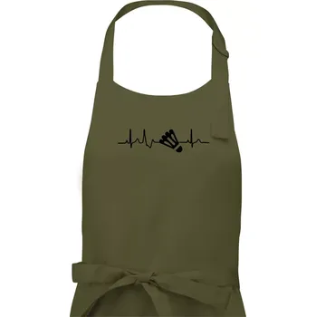 Kuchyňská zástěra EKG Badminton košík - Pánská zástěra na vaření - Univerzální velikost ( Khaki )
