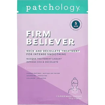 Pleťová maska 748451-FIRM BELIEVER SMOOTHING TREATMENT - Firm Believer Neck Treatment – Intenzivní vyhlazující maska na krk a dekolt - PATCHOLOGY