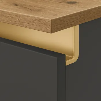 Paradox Úchytkový profil za dvířka OLYMP - L / Zlatá matná 3 m