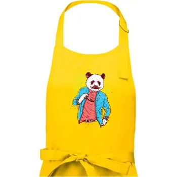 Kuchyňská zástěra Panda Bear - Pánská zástěra na vaření - Univerzální velikost ( Žlutá )