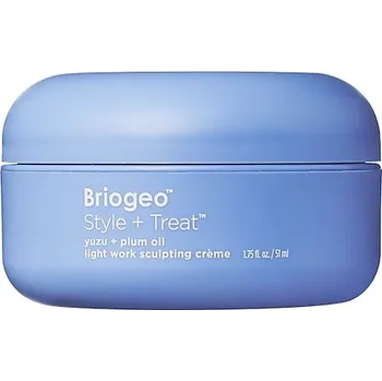 Stylingový přípravek 715927-STYLE + TREAT PLUM SCULPTING CREAM - Style + Treat Yuzu + Plum Oil – Krém pro snadnou úpravu vlasů - BRIOGEO