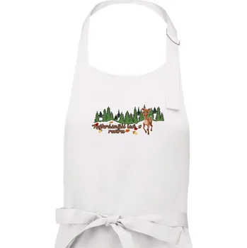 Kuchyňská zástěra Nejkrásnější laň v revíru - Dámská zástěra na vaření - Univerzální velikost ( Bílá )