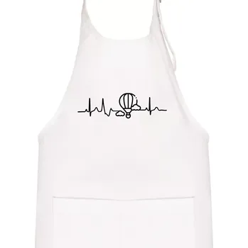 Kuchyňská zástěra EKG létání balonem - Dětská zástěra na vaření - Univerzální velikost ( Bílá )