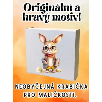 krabička s potiskem Krabička, s potiskem, KRÁLÍK kluk, 17,3x16x5,3 cm, 1 ks
