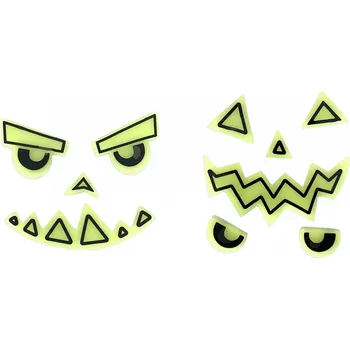 Svítící gelové samolepky na dýni – 2 ks, Halloween dekorace