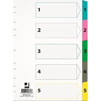 Papírový rozlišovač Q-Connect ,A4,bílý ,1-5