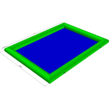 Bazén Nafukovací bazén obdélník 8x6m | Pro lodičky, válce na vodní koule Aquazorbing | Různé velikosti Barva: Zelená