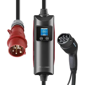 Nabíjecí stanice pro elektromobil Khons G2X Přenosná nabíjecí stanice pro elektromobily/PHEV, AC, Typ 2, 22 kW + redukce na 230V a 16A