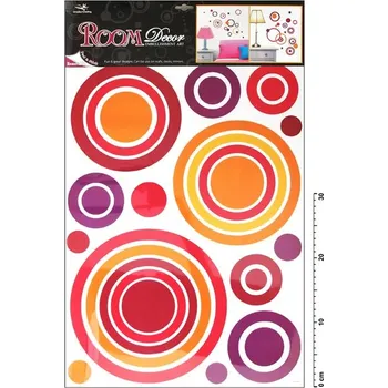 Samolepící dekorace Samolepící dekorace 1057 růžové kruhy 70x42 cm