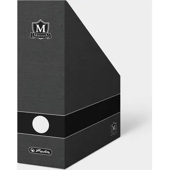 Stojan na časopisy Montana - A4, 11 cm, černý,1 ks