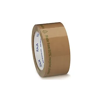 Lepicí páska Průhledná tichá lepicí páska RAJA z 80% recyklovaného polypropylenu, 50 mm x 66 m, 32 mikronů - mini balení - Balení po 6 ks