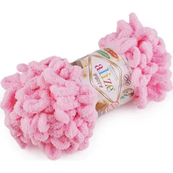 Příze Pletací příze Alize Puffy 100 g, barva 41 (185) růžová