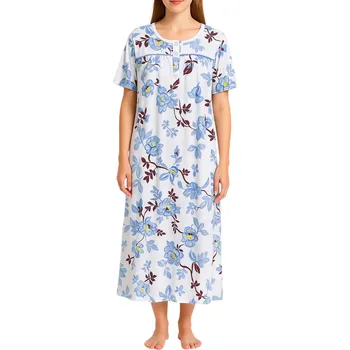 Body Bavlněná noční košile dlouhá Aťka 6524 XL modrá