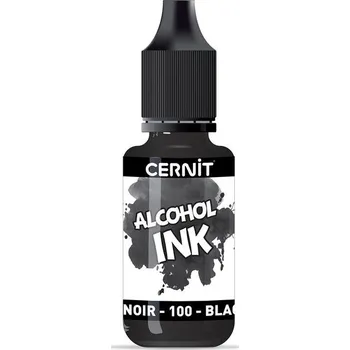 Speciální výtvarná barva Alkoholový inkoust CERNIT 20 ml - černý
