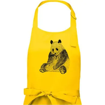Kuchyňská zástěra Smutná panda - Pánská zástěra na vaření - Univerzální velikost ( Žlutá )