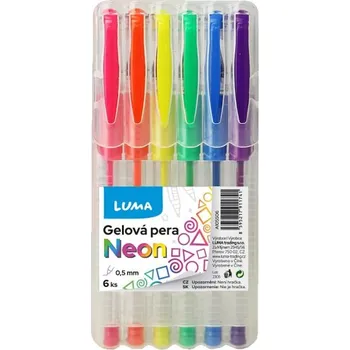 Gelové pero LUMA - sada 6 barev NEON