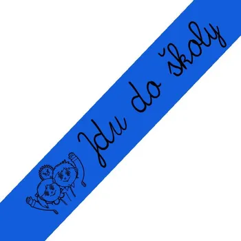 Party dekorace Šerpa - Jdu do školy - modrá