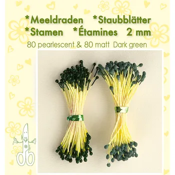 Výtvárné potřeby Pestík do květů LEANE, tmavě zelená - 160 ks